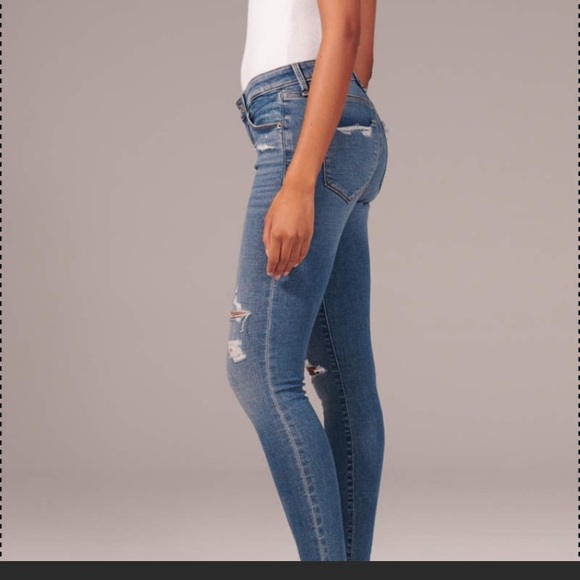 Abercrombie Mid Rise cropped destroyed Jeans - Picture 6 of 6
